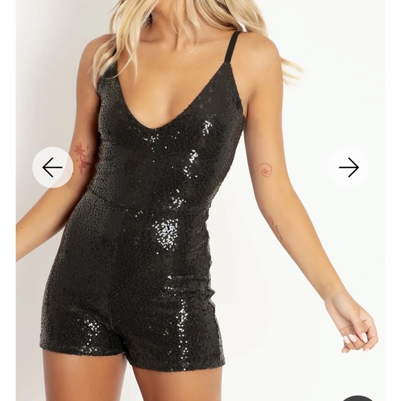 BNWT BlackMilk sparkle black playsuit xs - Picture 3 of 5